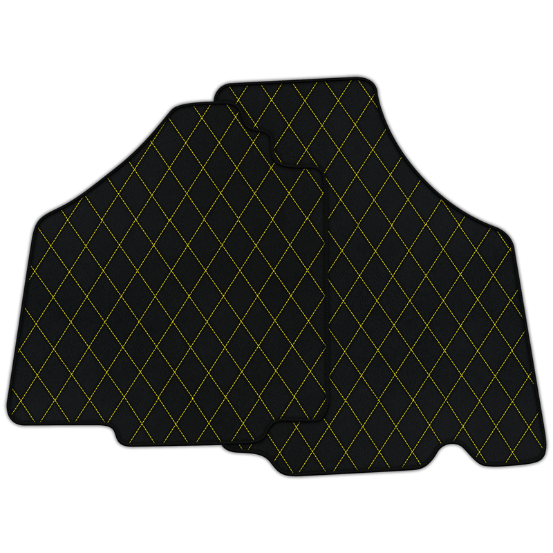 Customizable Leather Floor Mats with Single Diamond Pattern for Lamborghini Murcielago (2001-2010)