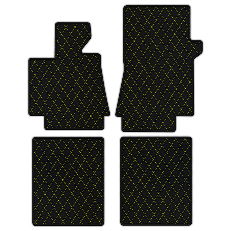 Customizable Leather Floor Mats with Single Diamond Pattern for Bentley Arnage T (1998-2009)