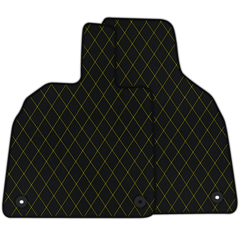 Customizable Leather Floor Mats with Single Diamond Pattern for Lamborghini Aventador (2012-2022)