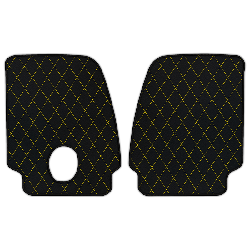 Customizable Leather Floor Mats with Single Diamond Pattern for Ferrari Monza SP2 (2018-2023)