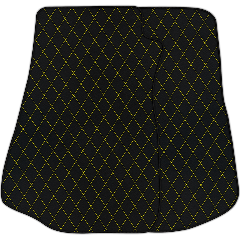 Customizable Leather Floor Mats with Single Diamond Pattern for Chevrolet Corvette C3 (1968-1982)