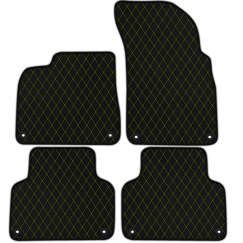 Customizable Leather Floor Mats with Single Diamond Pattern for Audi RS Q8 (2019-2024)