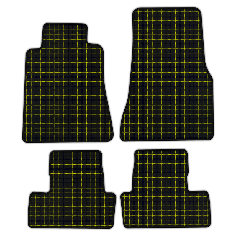Customizable Leather Floor Mats with Square Pattern for Ford Mustang V (2004-2010)