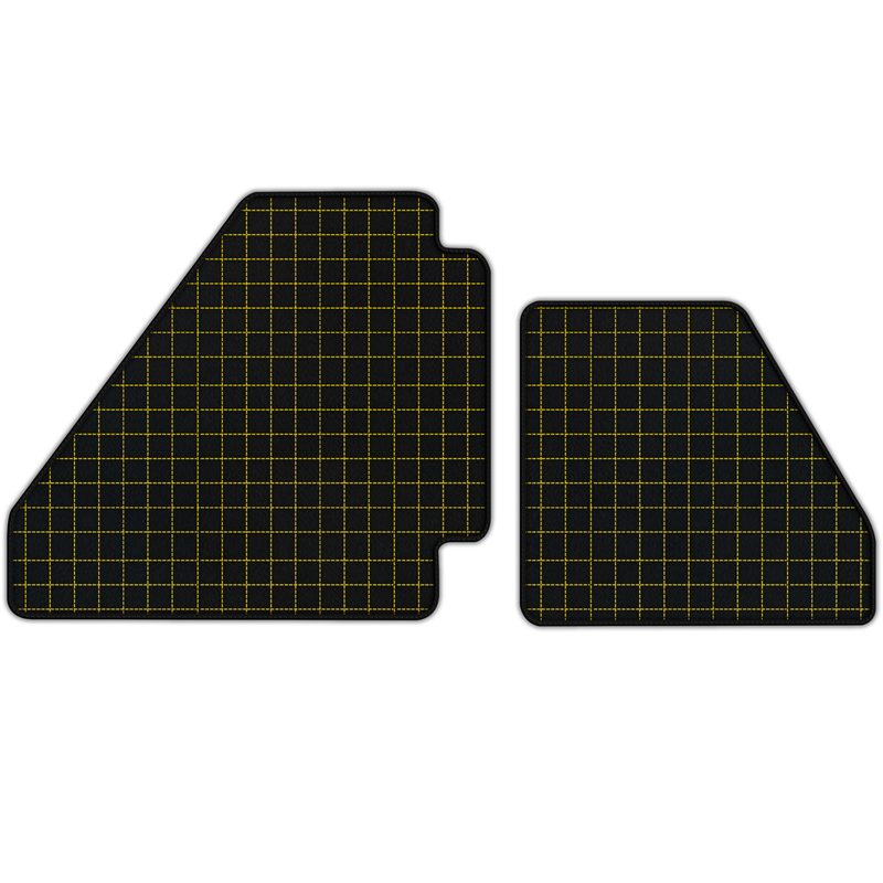 Customizable Leather Floor Mats with Square Pattern for Ferrari F40 (1987-1996)