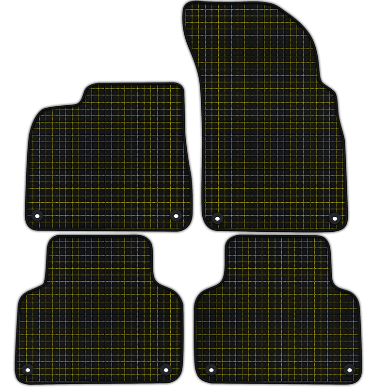 Customizable Leather Floor Mats with Square Pattern for Audi Q7 4L (2006-2015)