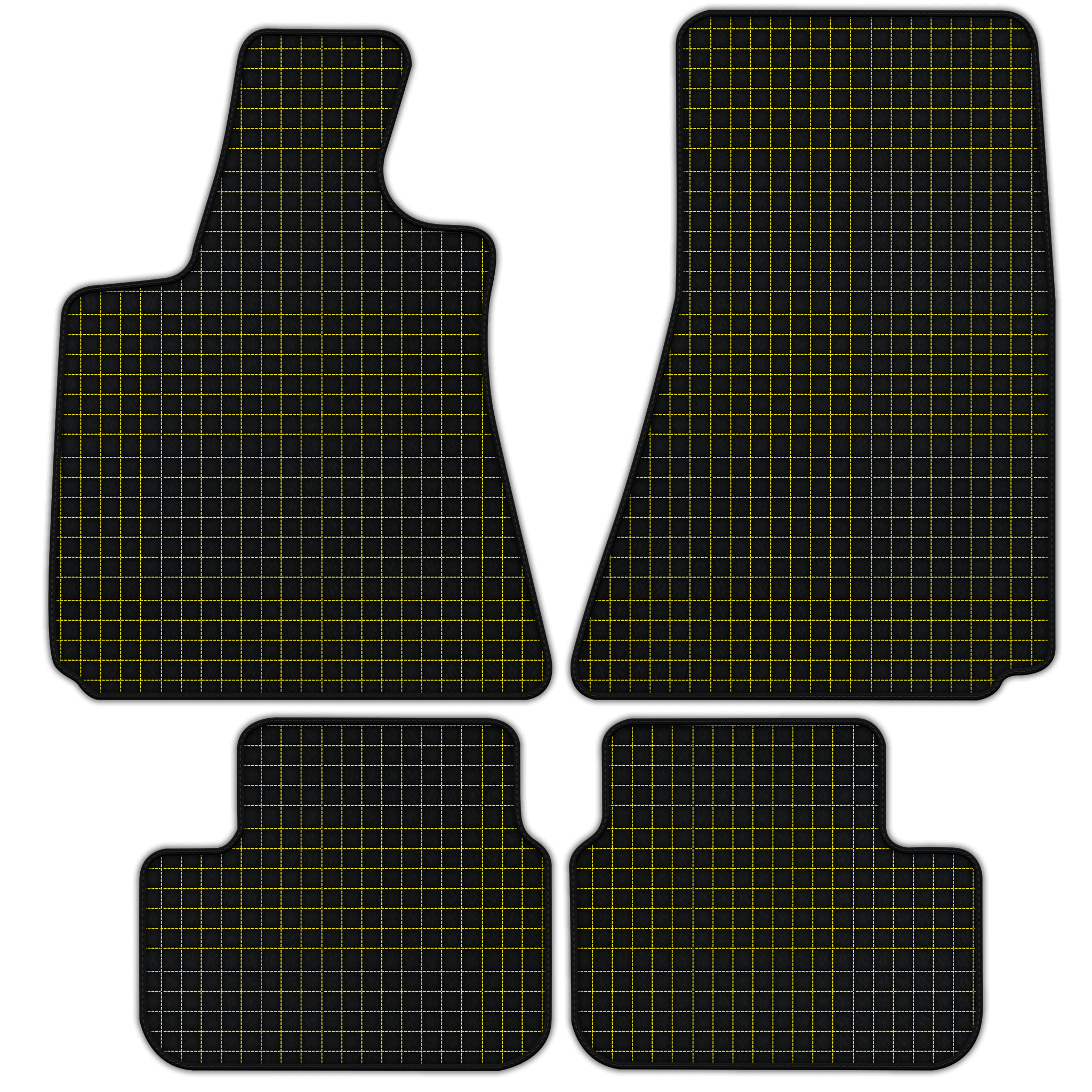 Customizable Leather Floor Mats with Square Pattern for Maserati Ghibli (2013-2022)