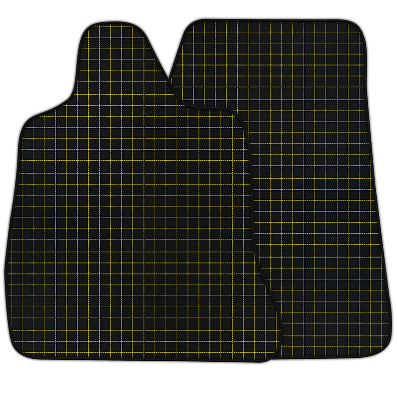 Customizable Leather Floor Mats with Square Pattern for Chevrolet Corvette C7 (2014-2019)