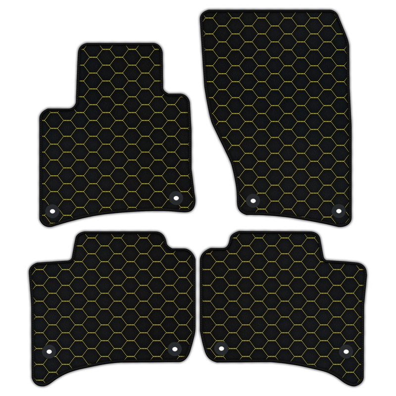 Customizable Leather Floor Mats with Symmetrical Hex Pattern for Porsche Cayenne (2010-2018)
