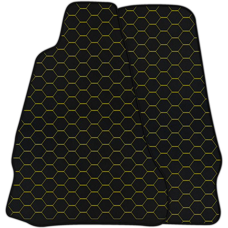 Customizable Leather Floor Mats with Symmetrical Hex Pattern for Aston Martin V8 Vantage (2005-2018)