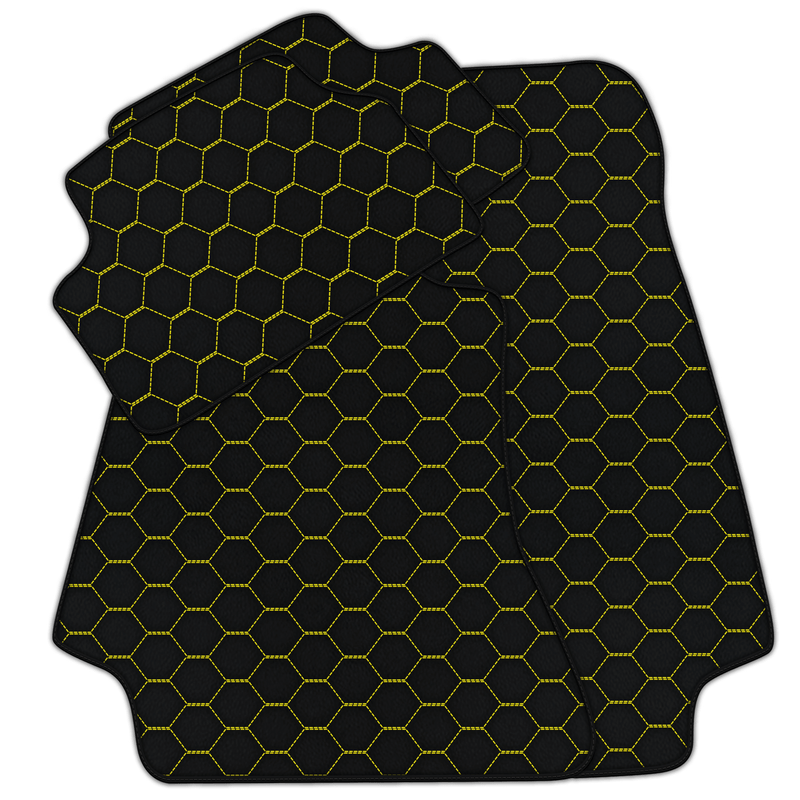 Customizable Leather Floor Mats with Symmetrical Hex Pattern for Mercedes Benz E-Class S213 All Terrain (2017-2020)