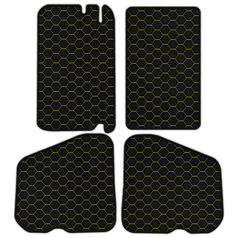 Customizable Leather Floor Mats with Symmetrical Hex Pattern for Rolls Royce Shadow (1965-1977)
