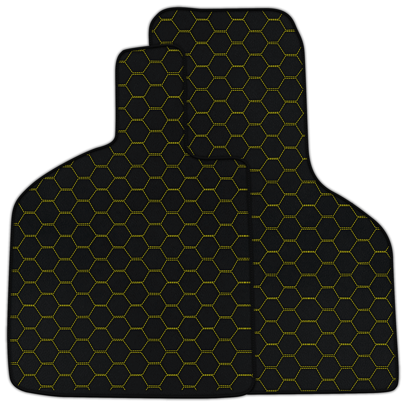 Customizable Leather Floor Mats with Symmetrical Hex Pattern for Lamborghini Huracan Tecnica (2022-2024)