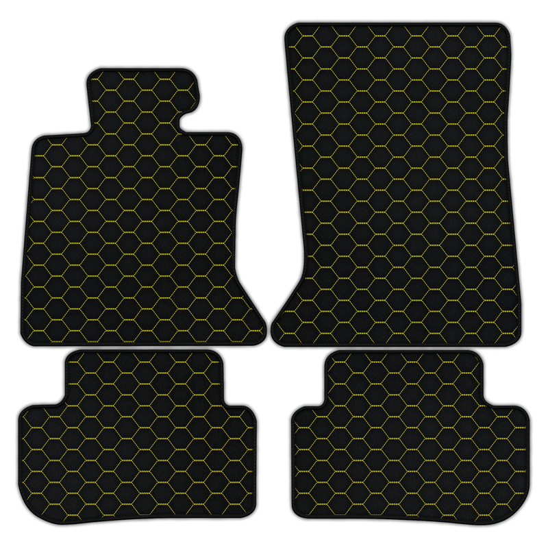 Customizable Leather Floor Mats with Symmetrical Hex Pattern for Rolls Royce Wraith (2013–2023)
