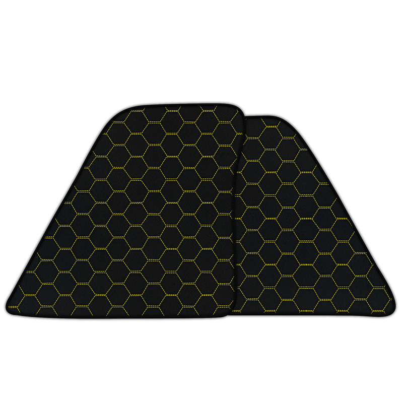 Customizable Leather Floor Mats with Symmetrical Hex Pattern for Ferrari 296 GTB (2022-2025)