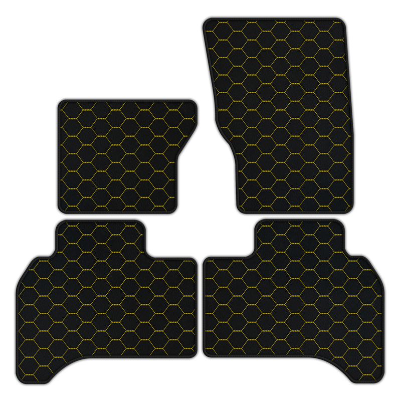 Customizable Leather Floor Mats with Symmetrical Hex Pattern for Range Rover (2012-2022) 4-5 Seater
