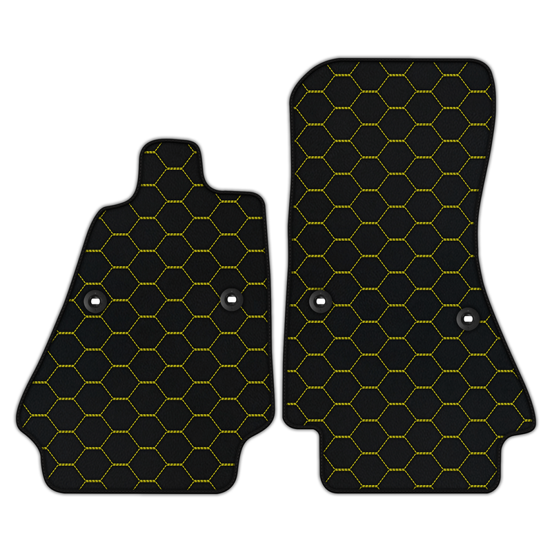 Customizable Leather Floor Mats with Symmetrical Hex Pattern for Bugatti Chiron (2016-2022)