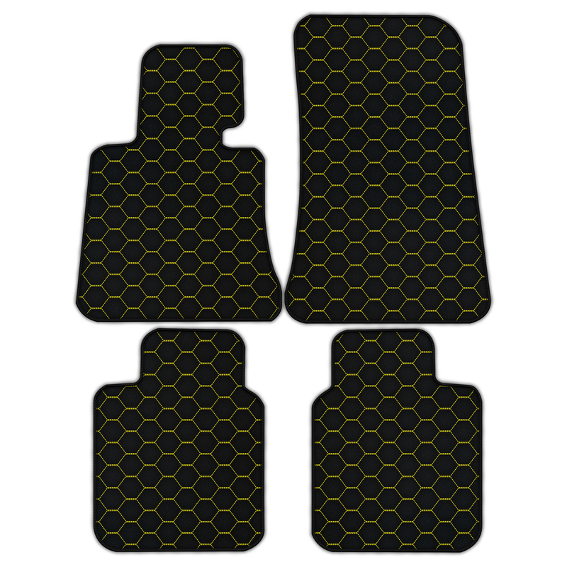 Customizable Leather Floor Mats with Symmetrical Hex Pattern for Rolls Royce Phantom Drophead Coupe (2007-2016)