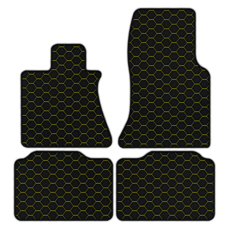 Customizable Leather Floor Mats with Symmetrical Hex Pattern for Rolls Royce Phantom VIII (2017-2024)