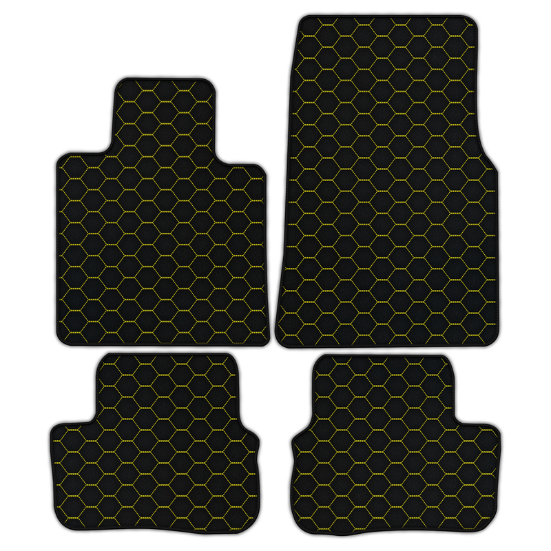 Customizable Leather Floor Mats with Symmetrical Hex Pattern for Rolls Royce Spectre (2023-2024)