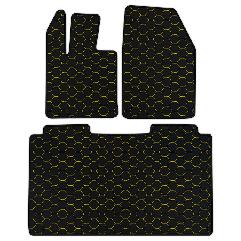 Customizable Leather Floor Mats with Symmetrical Hex Pattern for Tesla CyberTruck