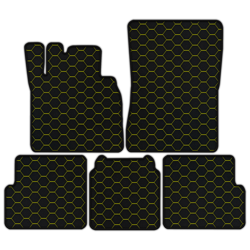Customizable Leather Floor Mats with Symmetrical Hex Pattern for Mercedes Benz G-Class W463 (2008-2018)