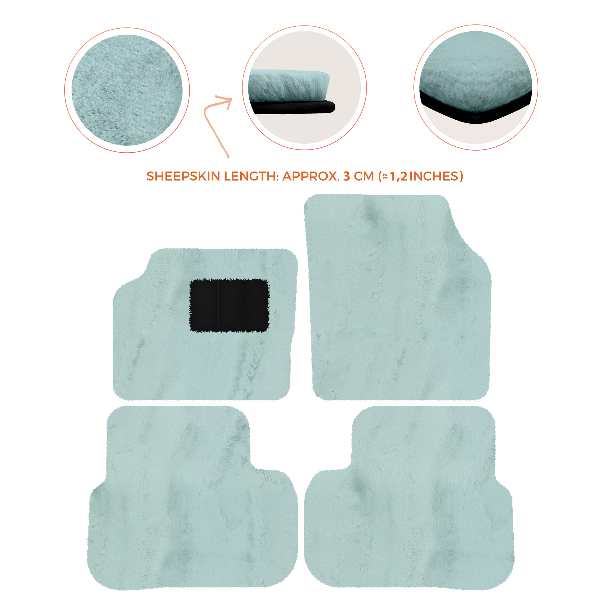 Luxury Sheepskin Floor Mats for Aston Martin V8 Coupe (1996-2000)