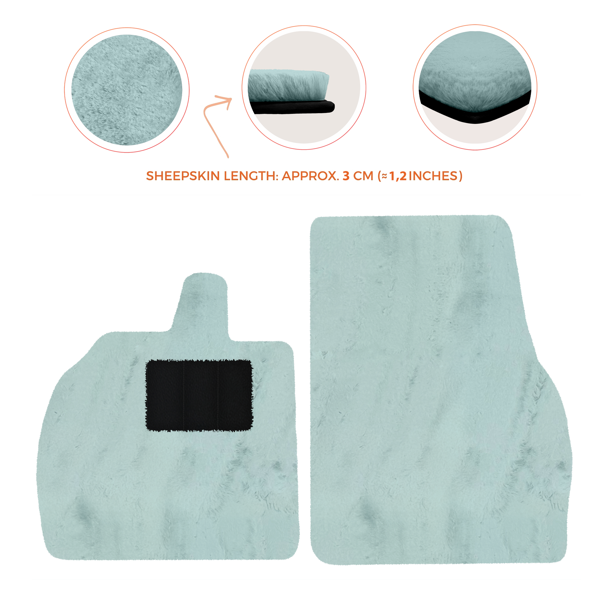 Luxury Sheepskin Floor Mats for Lamborghini Revuelto 2024-2025