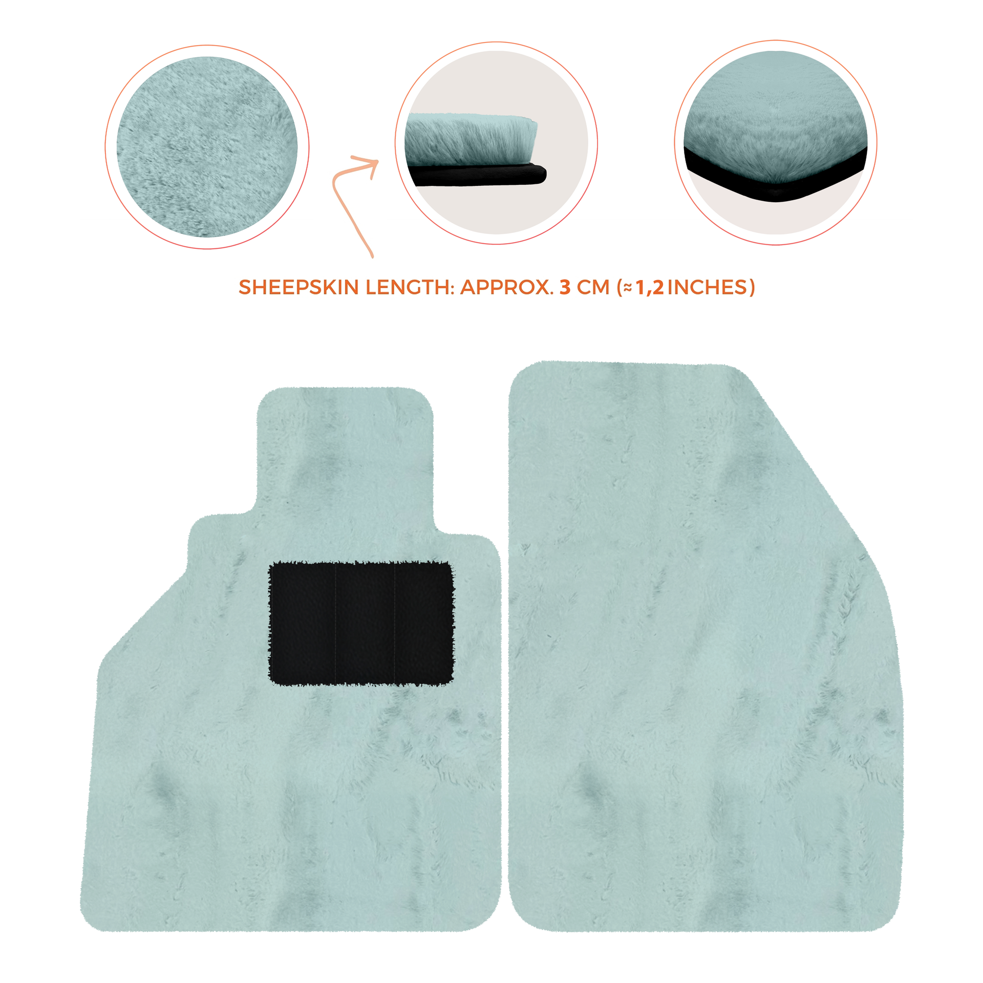 Dark Blue Floor Mats for Porsche 986 Boxster (1996-2004) with Leather - AutoWin