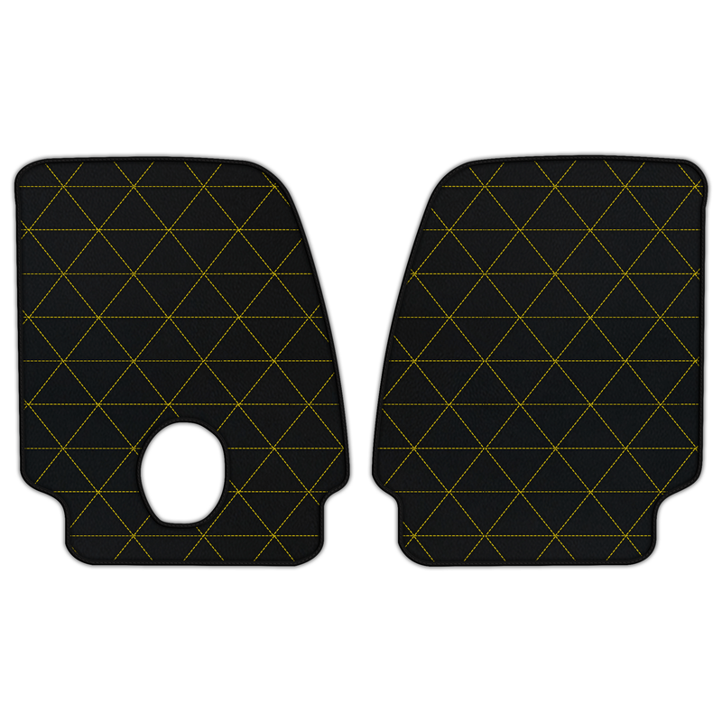 Customizable Leather Floor Mats with Triangle Pattern for Ferrari Monza SP2 (2018-2023)