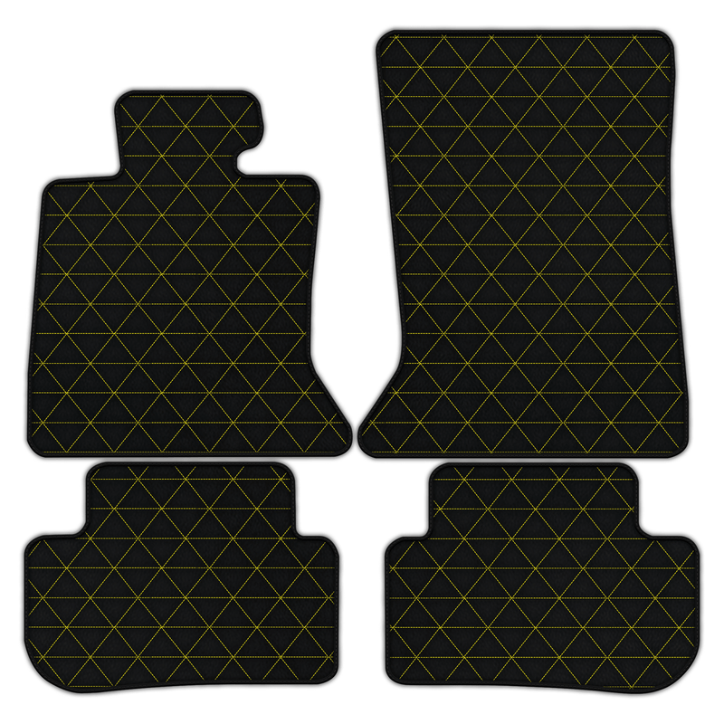 Customizable Leather Floor Mats with Triangle Pattern for Rolls Royce Wraith (2013–2023)