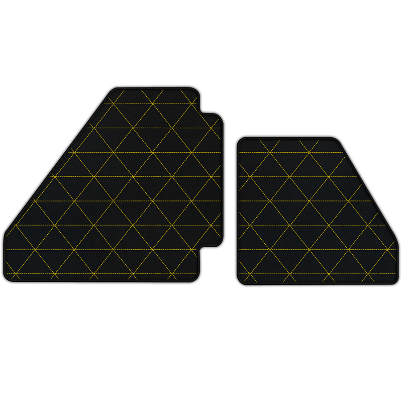 Customizable Leather Floor Mats with Triangle Pattern for Ferrari F40 (1987-1996)