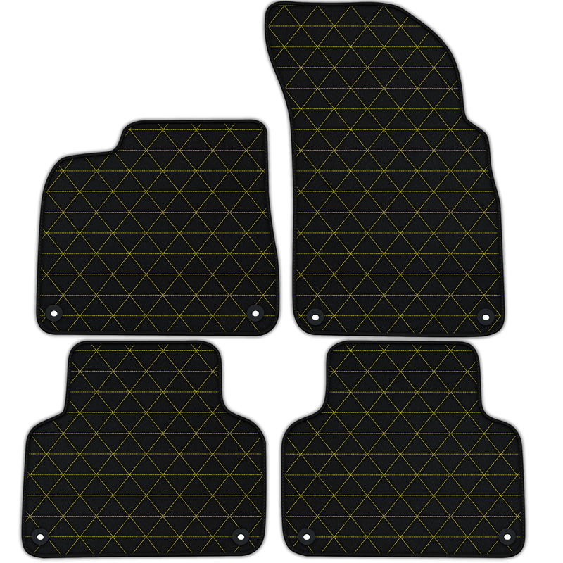 Customizable Leather Floor Mats with Triangle Pattern for Audi Q7 4M (2015-2019)