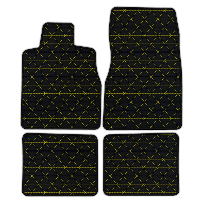 Customizable Leather Floor Mats with Triangle Pattern for Fisker Karma (2011-2012)