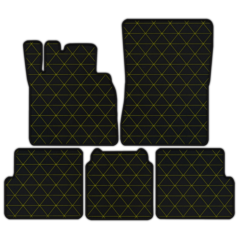 Customizable Leather Floor Mats with Triangle Pattern for Mercedes Benz G-Class W463 (2008-2018)