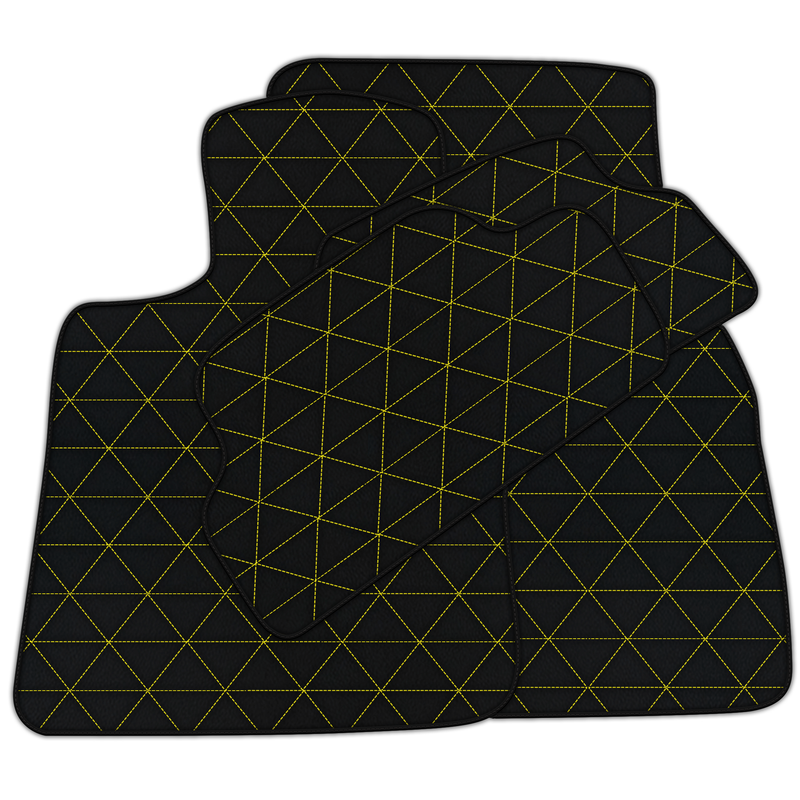 Customizable Leather Floor Mats with Triangle Pattern for Mini Countryman F60 Hybrid (2020-2023)