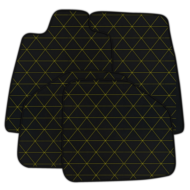 Customizable Leather Floor Mats with Triangle Pattern for Aston Martin DBX (2020-2023)