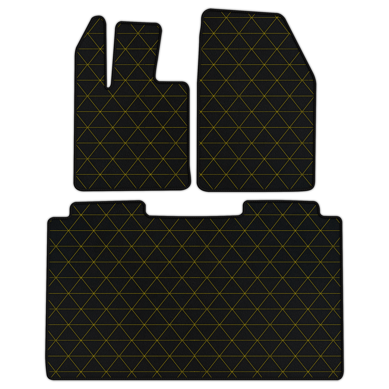 Customizable Leather Floor Mats with Triangle Pattern for Tesla CyberTruck