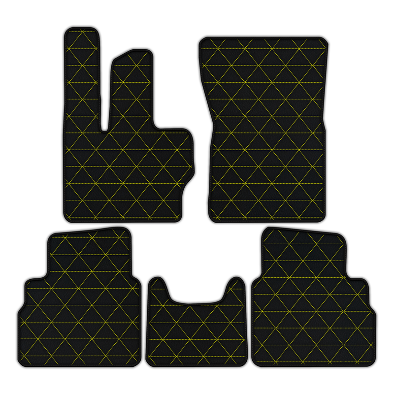 Customizable Leather Floor Mats with Triangle Pattern for Mercedes Benz G-Class W463 (2018-2023)