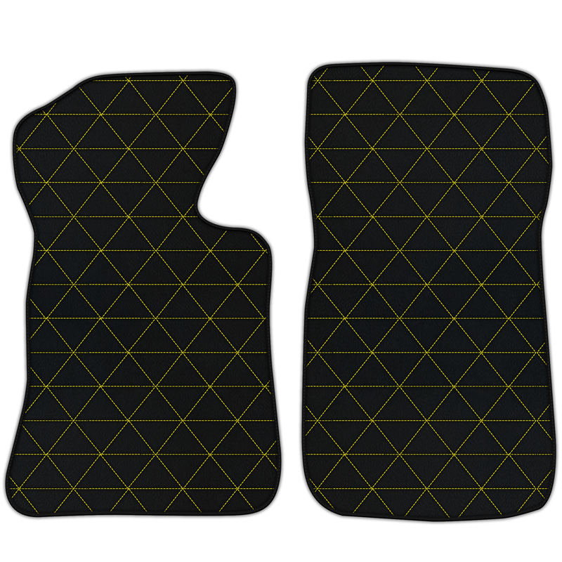 Customizable Leather Floor Mats with Triangle Pattern for Chevrolet Corvette C2 (1963-1967)