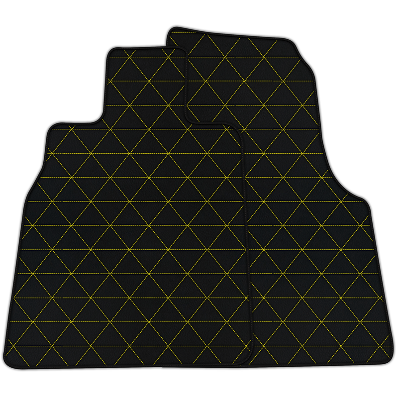 Customizable Leather Floor Mats with Triangle Pattern for Chevrolet Corvette C8 (2020-2024)