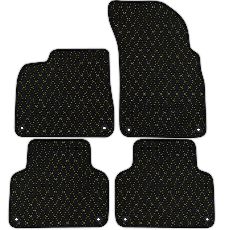 Customizable Leather Floor Mats with Vertical Hex Pattern for Audi Q8 e-tron (2023-2025)
