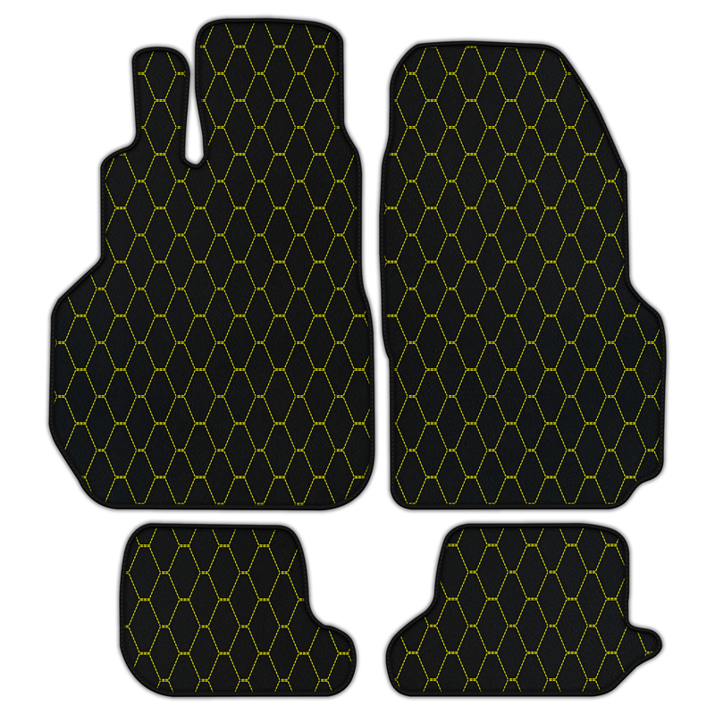 Customizable Leather Floor Mats with Vertical Hex Pattern for Nissan GT-R (2009-2023)