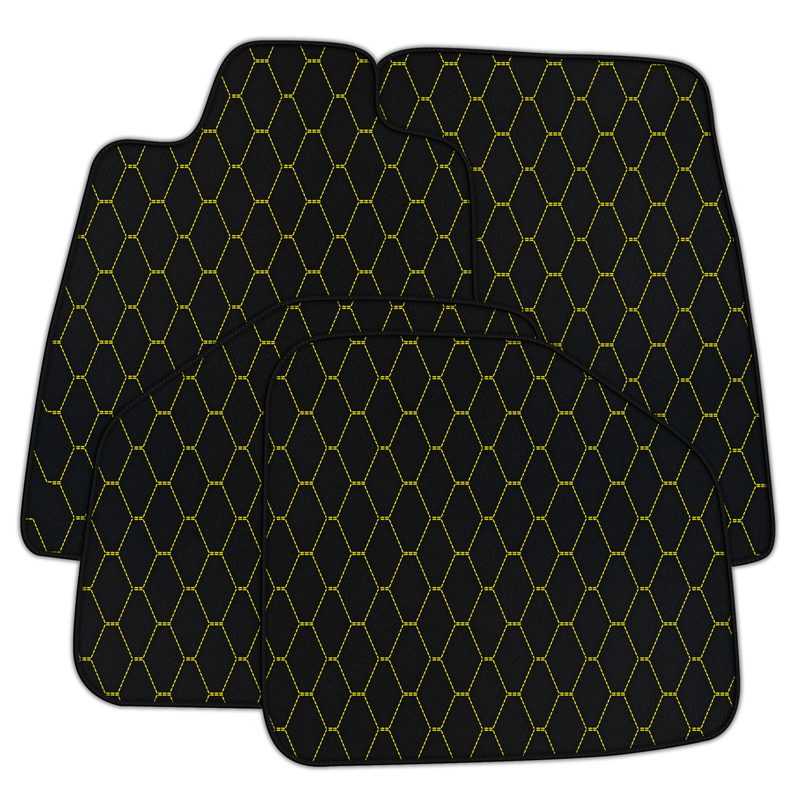 Customizable Leather Floor Mats with Vertical Hex Pattern for Aston Martin DBX (2020-2023)