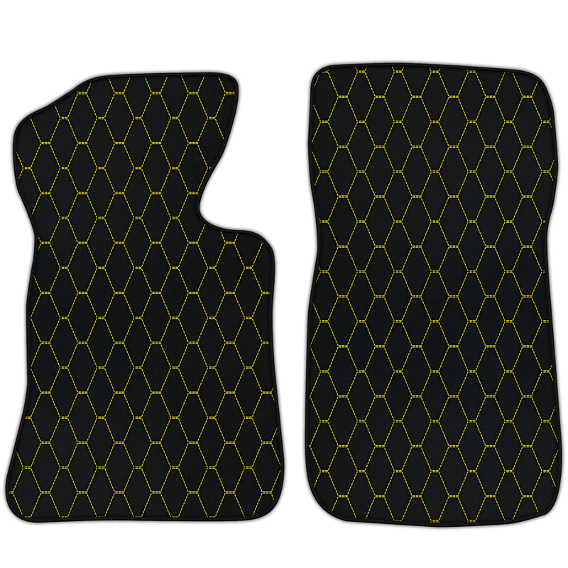 Customizable Leather Floor Mats with Vertical Hex Pattern for Chevrolet Corvette C2 (1963-1967)