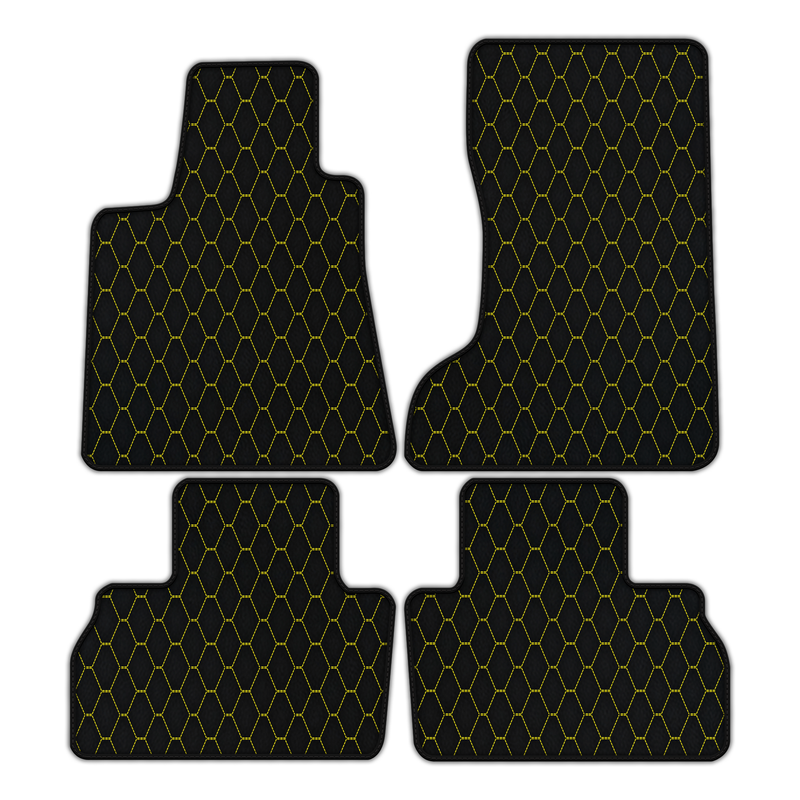Customizable Leather Floor Mats with Vertical Hex Pattern for Maserati Levante (2017-2023)