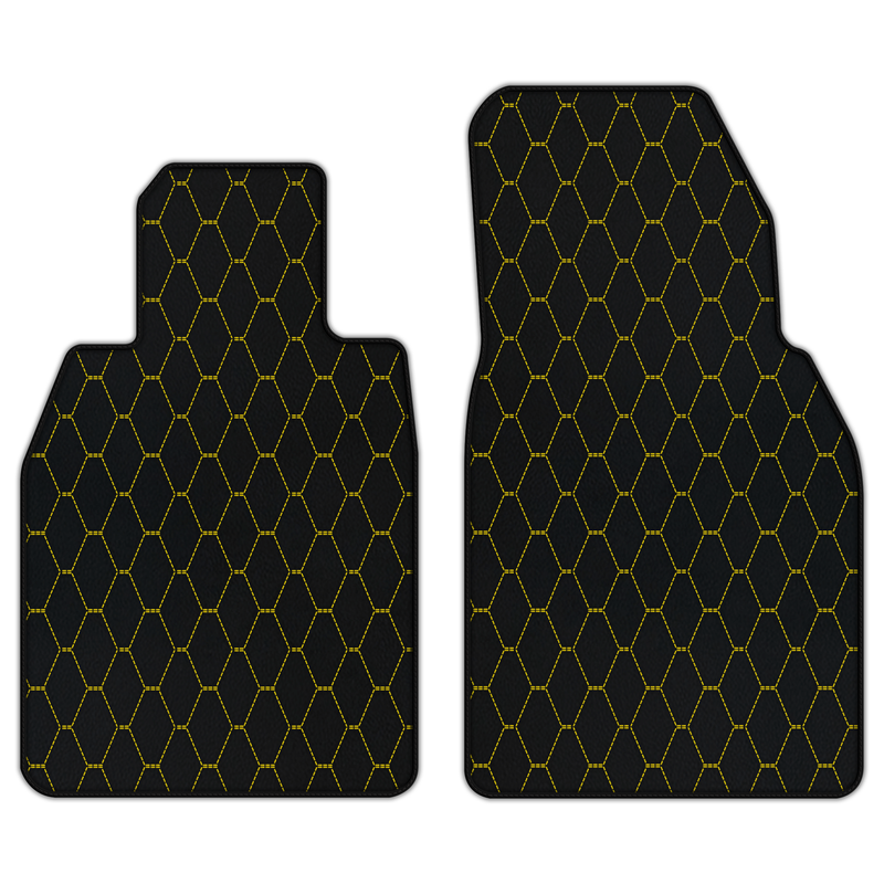 Customizable Leather Floor Mats with Vertical Hex Pattern for Porsche 911 GT3 (992) 2021–2026