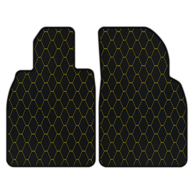 Customizable Leather Floor Mats with Vertical Hex Pattern for Porsche 718 Boxster (2016-2023)
