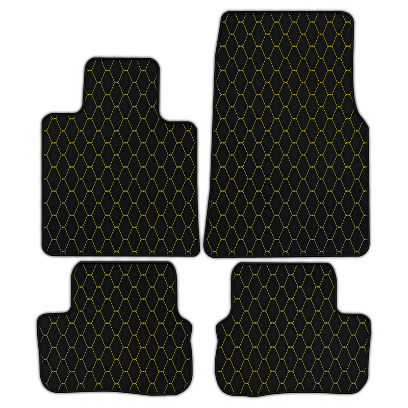 Customizable Leather Floor Mats with Vertical Hex Pattern for Rolls Royce Spectre (2023-2024)
