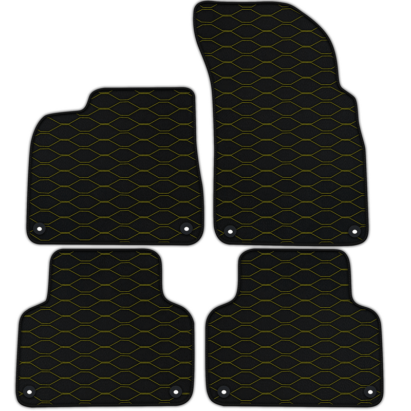 Customizable Leather Floor Mats with Viper Hex Pattern for Audi RS Q8 (2019-2024)