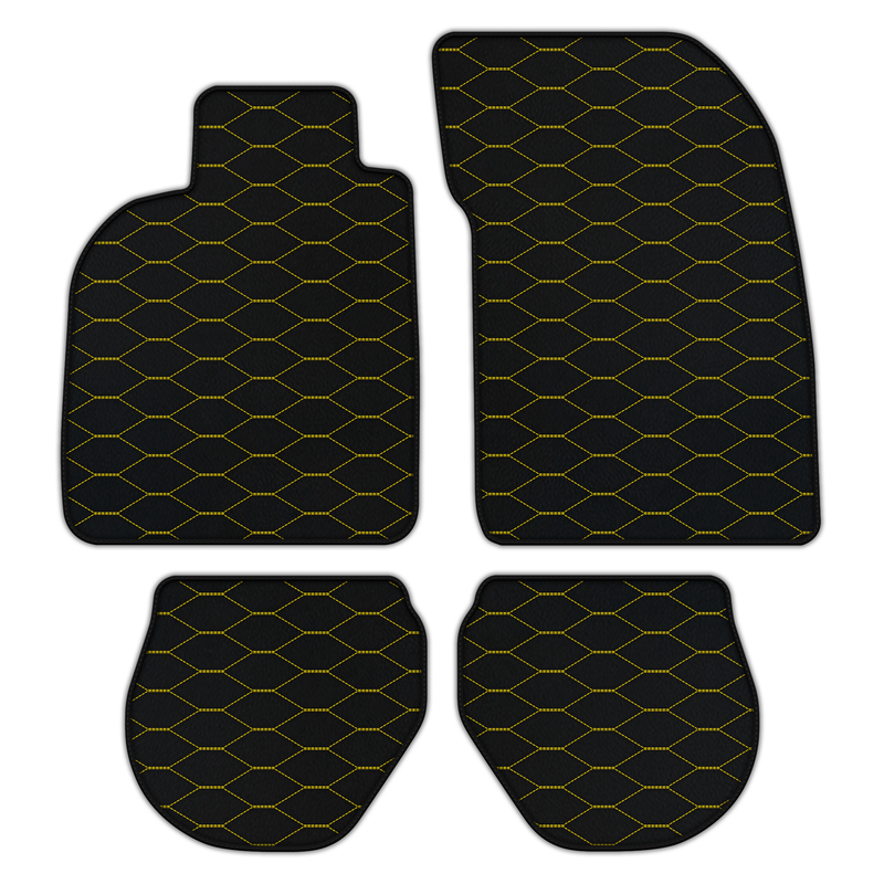 Customizable Leather Floor Mats with Viper Hex Pattern for Porsche 911 - 993 (1994-1998)